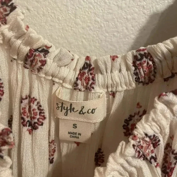 Style & Co casual tunic maxi multicolor dress boho size Small - Picture 7 of 8